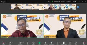 Moderator (kiri) dan Narasumber (kanan) (Dok. Capture Zoom Meeting Panitia)