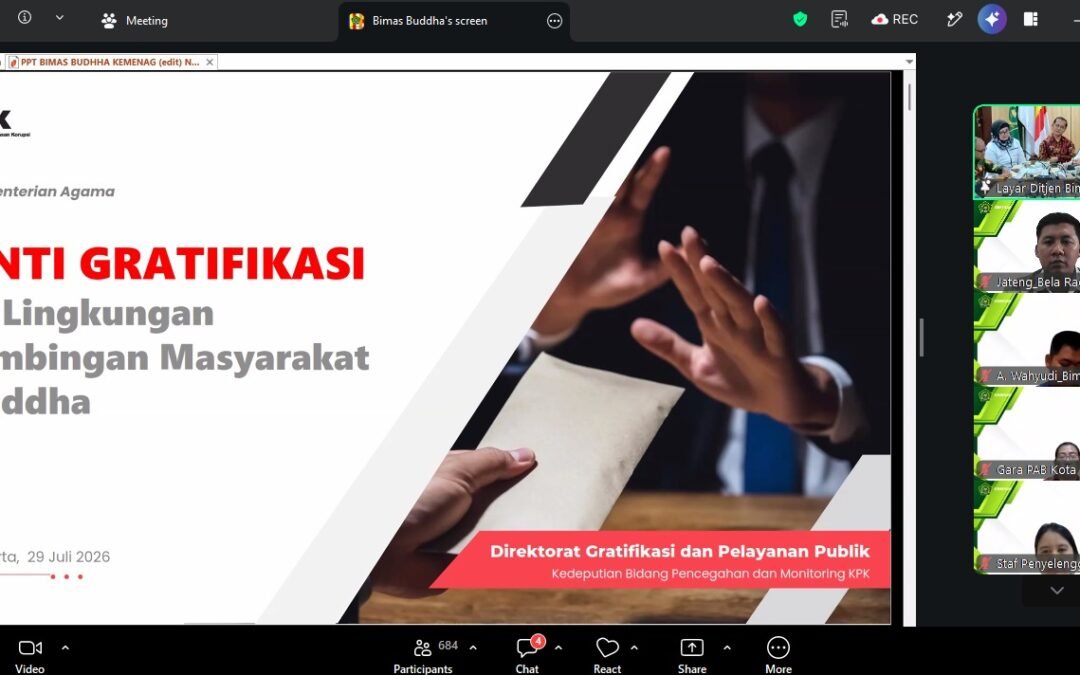 Perkumpulan Guru Agama Buddha Indonesia Mengikuti Sosialisasi Pengendalian Gratifikasi